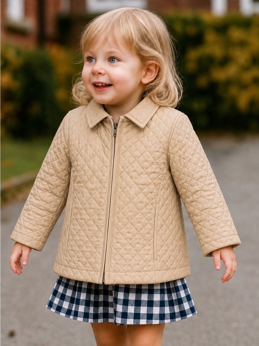 BURBERRY LONDON Nova Check Jamie Toddlers Infant Quilted Puffer Coat Jacket